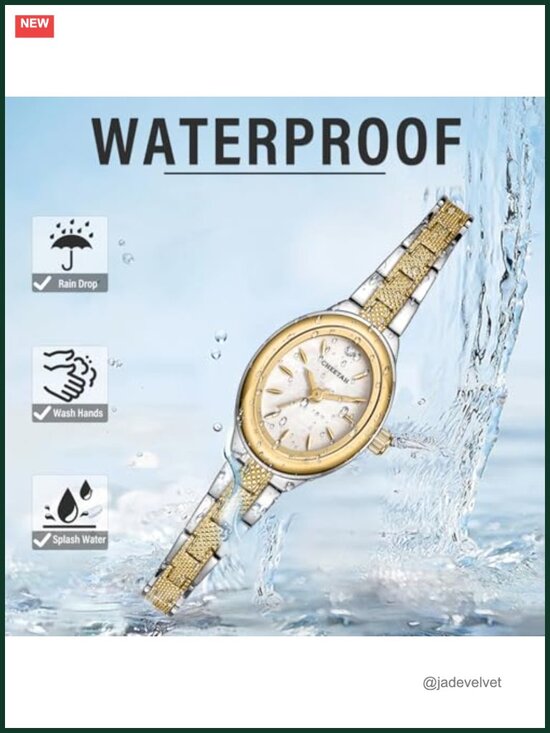 Womens Retro Goldtone Oval Watch Japanese Quartz Bracelet Gift